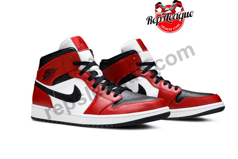 Air Jordan 1 Mid ‘Chicago Black Toe’ Reps