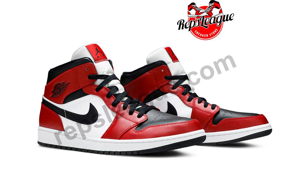 Air Jordan 1 Mid ‘Chicago Black Toe’ Reps