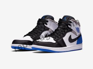 1 Air Jordan 1 Mid SE ‘Royal Black Toe’ Reps