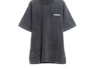 Reverse letter embroidery short sleeve