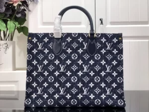 Louis Vuitton Onthego MM Denim Leather M59608 Reps Tote