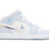 Air Jordan 1 Mid SE GS Glitter Swoosh Reps