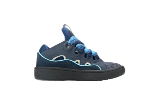 Lanvin Sneakers Reps Curb Navy Blue Grey