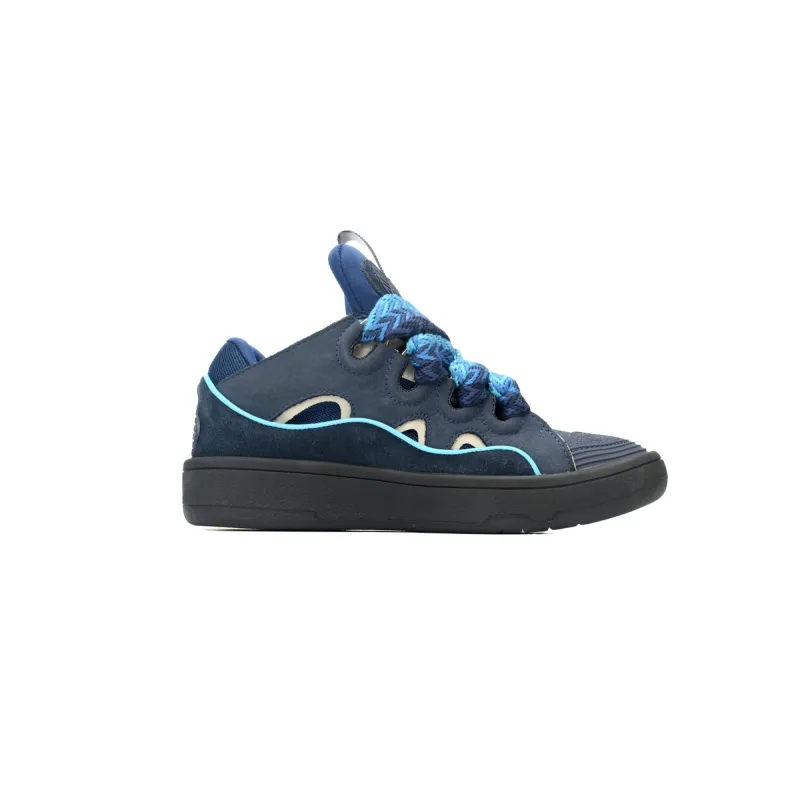 Lanvin Sneakers Reps Curb Navy Blue Grey